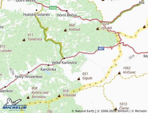 MICHELIN Za Palúchem map - ViaMichelin