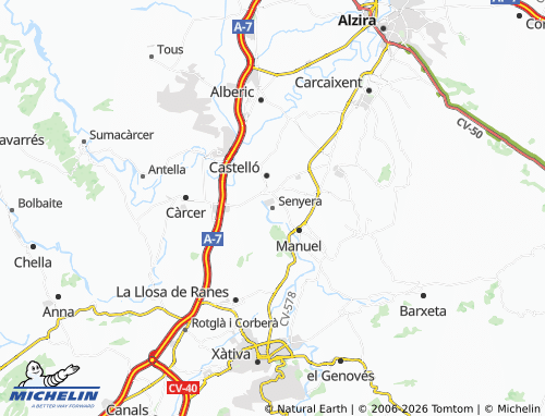 Mappa MICHELIN Senyera - ViaMichelin