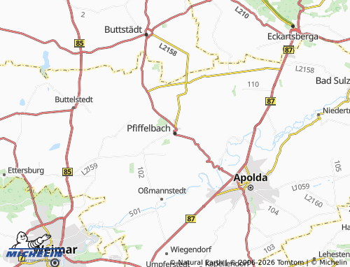 Mapa MICHELIN Pfiffelbach - ViaMichelin