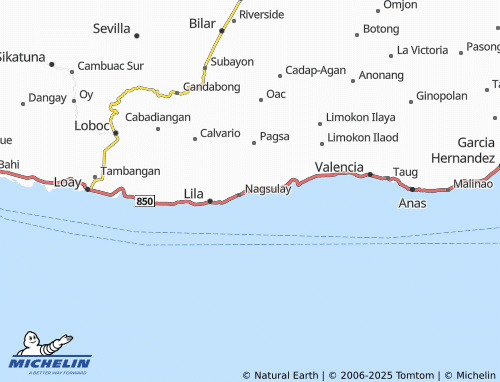MICHELIN Malinao East map - ViaMichelin