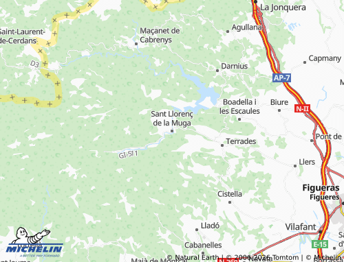 Carte MICHELIN Sant Llorenç de la Muga - ViaMichelin