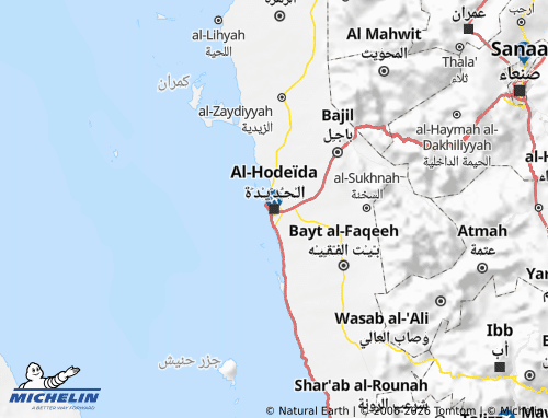MICHELIN-Landkarte Al-Hudaida - ViaMichelin