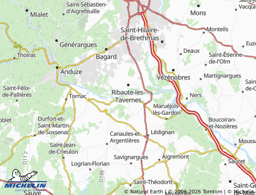Mappa MICHELIN Cardet - ViaMichelin