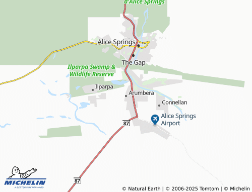 MICHELIN Arumbera map - ViaMichelin