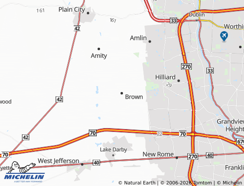 Mapa MICHELIN Brown - ViaMichelin