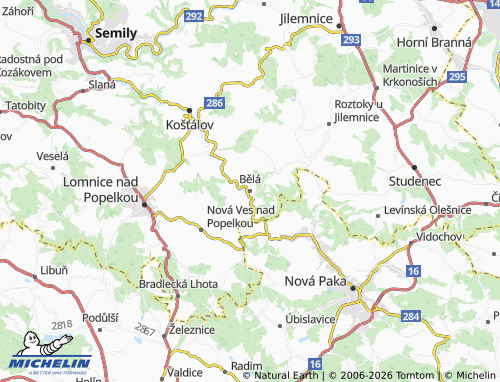 Mappa MICHELIN Bělá - ViaMichelin