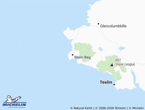 Mappa MICHELIN Malin Beg - ViaMichelin