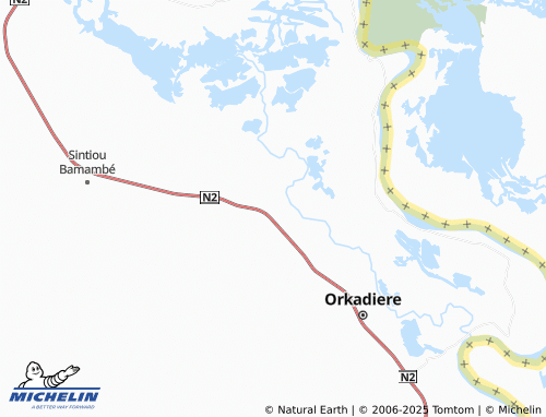 MICHELIN Amadi Ounare map - ViaMichelin