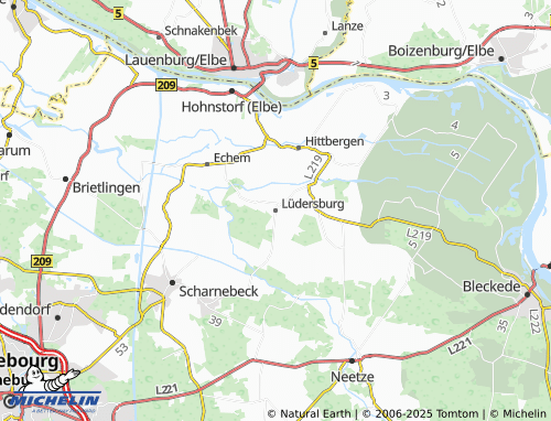 MICHELIN Lüdersburg map - ViaMichelin