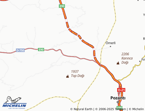 MICHELIN Çiftehan map - ViaMichelin