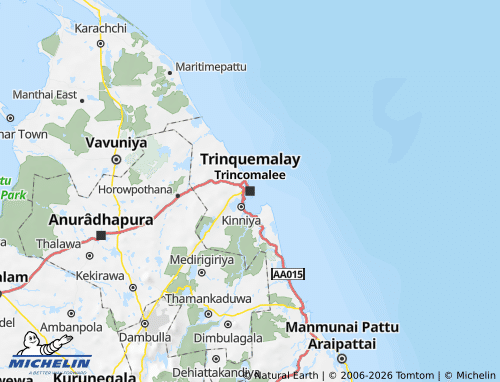 MICHELIN Eastern map - ViaMichelin