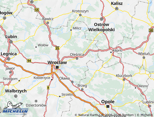 Mappa MICHELIN Wrocławski - ViaMichelin