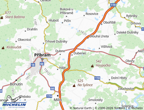 Mappa MICHELIN Dubenec - ViaMichelin