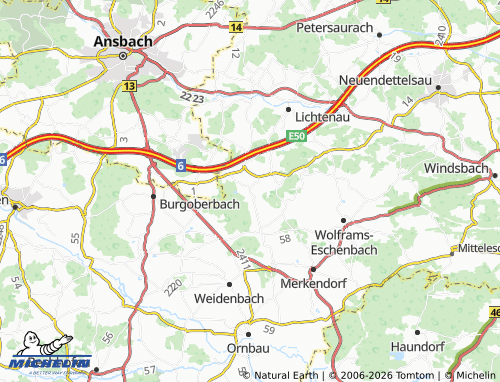 MICHELIN Zandt map - ViaMichelin