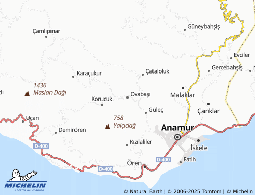 MICHELIN-Landkarte Ovabaşı - ViaMichelin