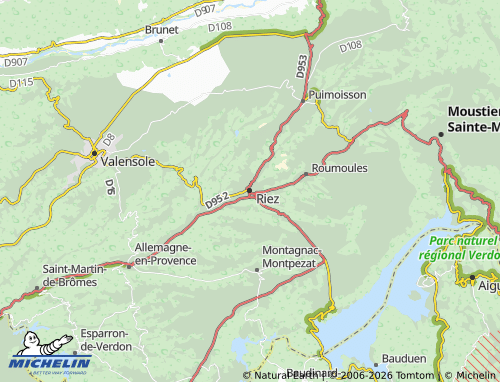MICHELIN Riez map - ViaMichelin