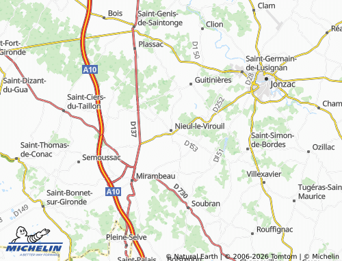 MICHELIN Nieul-le-Virouil map - ViaMichelin