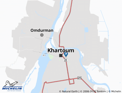 MICHELIN-Landkarte Khartoum North - ViaMichelin