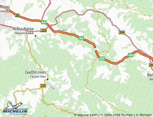 Mapa MICHELIN Gornja Studena - ViaMichelin