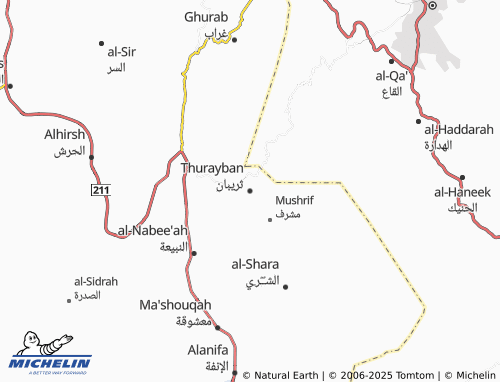 MICHELIN Thurayban map - ViaMichelin
