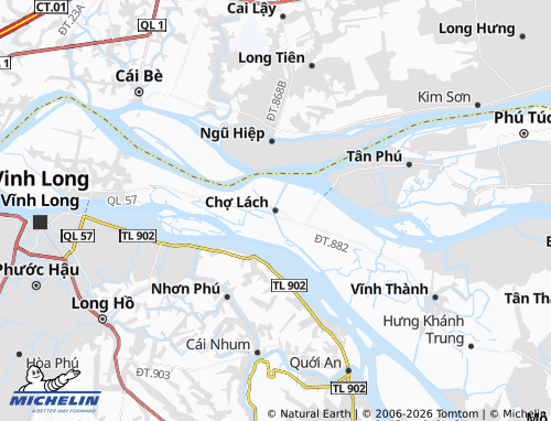 Mapa MICHELIN Chợ Lách - ViaMichelin