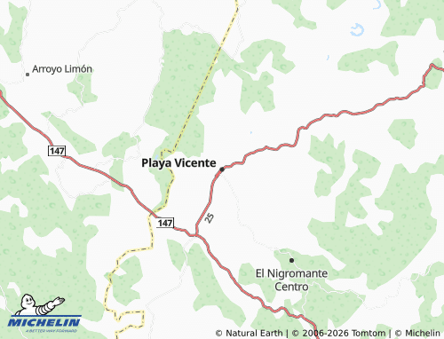 Mapa MICHELIN Playa Vicente - ViaMichelin