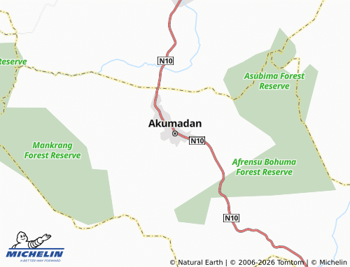 MICHELIN Akumadan map - ViaMichelin