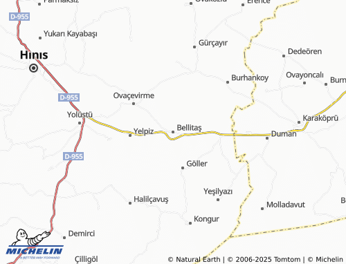 MICHELIN Bellitaş map - ViaMichelin