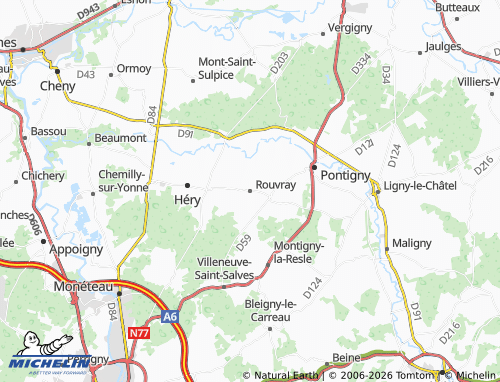 Carte MICHELIN Rouvray - ViaMichelin