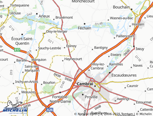 MICHELIN Sancourt map - ViaMichelin