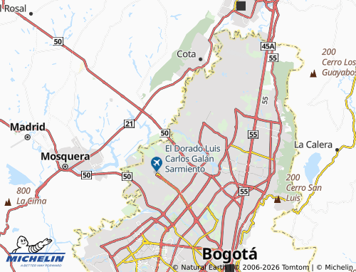 Carte MICHELIN El Dorado Suba - ViaMichelin