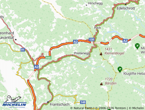 Mapa MICHELIN Preitenegg - ViaMichelin