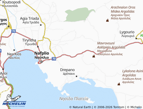 MICHELIN Pyrgiotika map - ViaMichelin