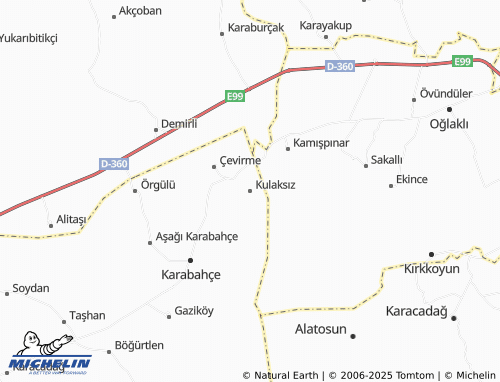 MICHELIN Kulaksız map - ViaMichelin