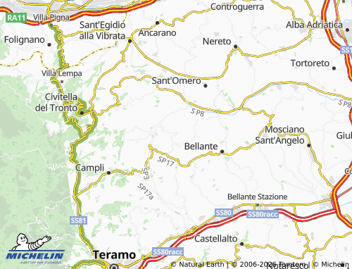 Mappa MICHELIN Penna Alta - ViaMichelin