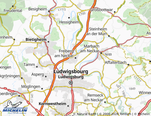 Mapa MICHELIN Freiberg am Neckar - ViaMichelin