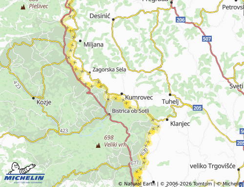 Kaart MICHELIN Kumrovec - ViaMichelin