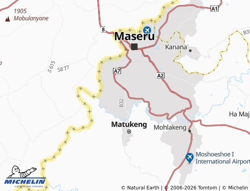 MICHELIN Masowe map - ViaMichelin