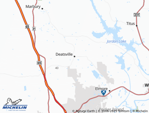 MICHELIN Deatsville map - ViaMichelin