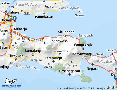 Carte MICHELIN Bondowoso - ViaMichelin
