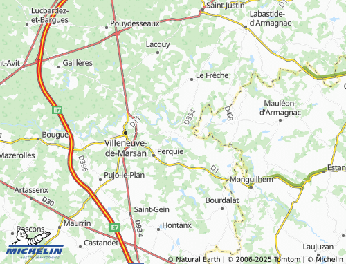 MICHELIN Arthez-d'Armagnac map - ViaMichelin