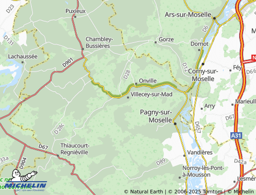 MICHELIN Villecey-sur-Mad map - ViaMichelin