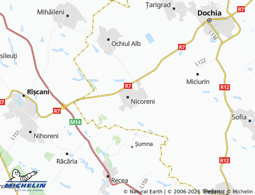 MICHELIN-Landkarte Nicoreni - ViaMichelin