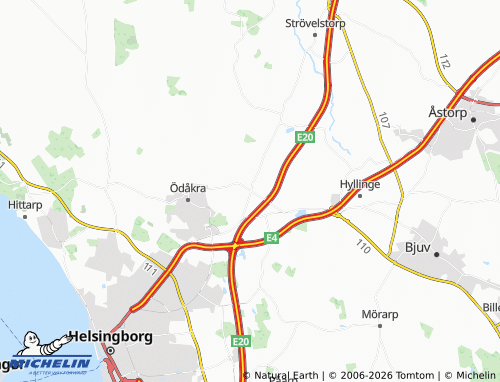 MICHELIN Fleninge map - ViaMichelin