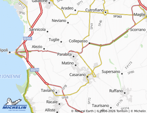 Mapa MICHELIN Parabita - ViaMichelin