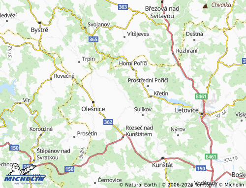 Mapa MICHELIN Ústup - ViaMichelin