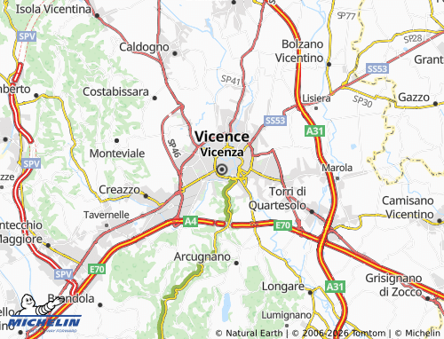 Mapa MICHELIN Vicenza - ViaMichelin