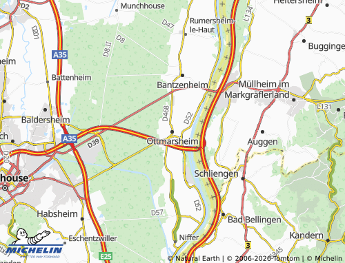 Mapa MICHELIN Ottmarsheim - ViaMichelin