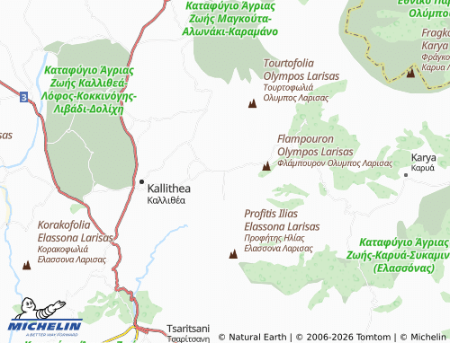 MICHELIN Olympiada map - ViaMichelin