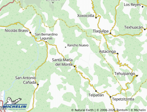 MICHELIN Teotlalco map - ViaMichelin